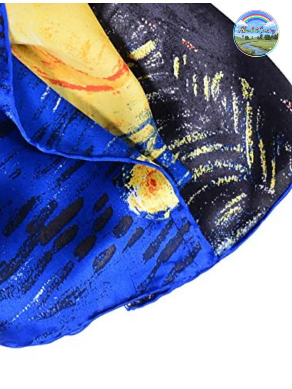 100% Silk Van Gogh Painted Scarf Women's Fashion Wrap